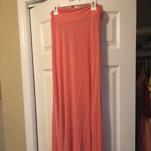 Soft pink maxi skirt
